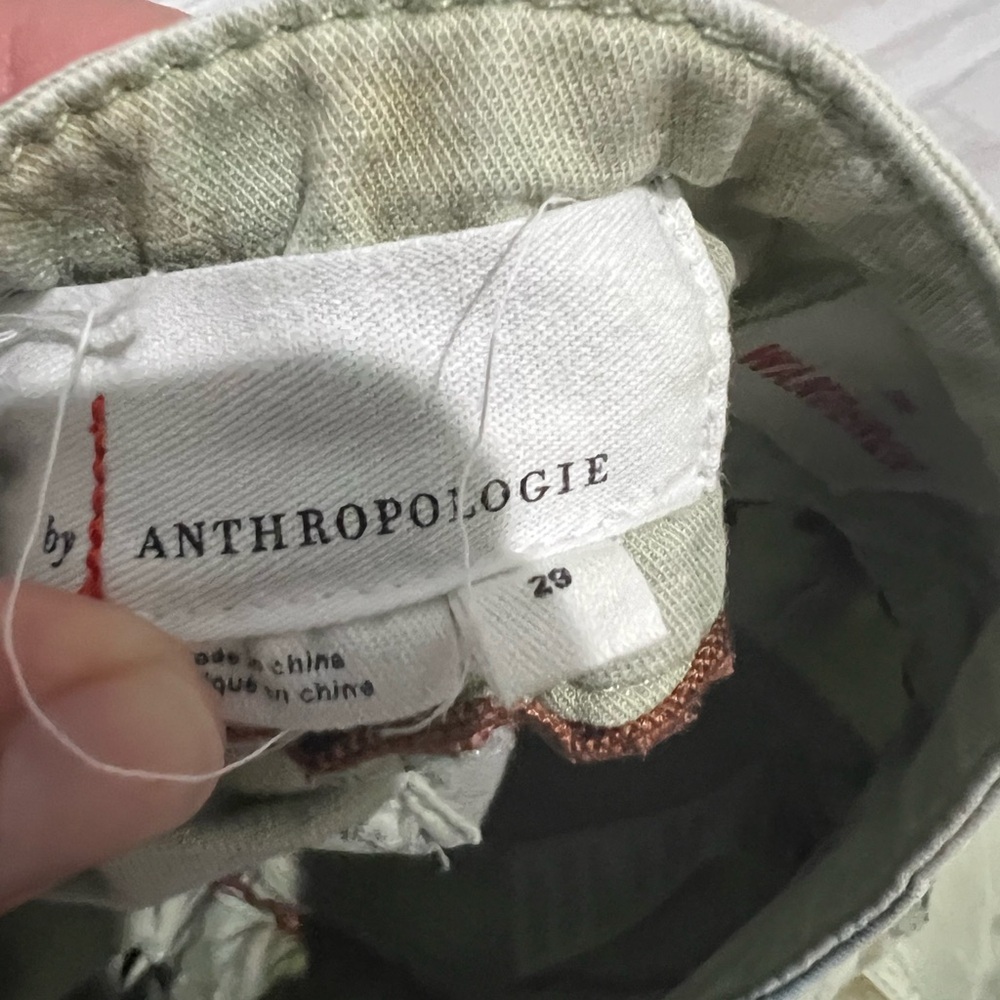 Anthropologie Green Tie-Dye Pants size 29 P - Picture 10 of 13